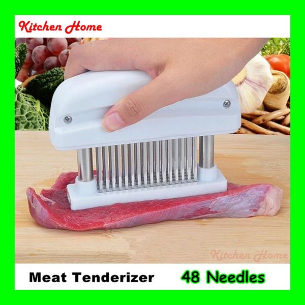 

48 needles meat tenderizer device loose meat steak pork chop hamstring knife mincer meat hammer kitchen poultry tools