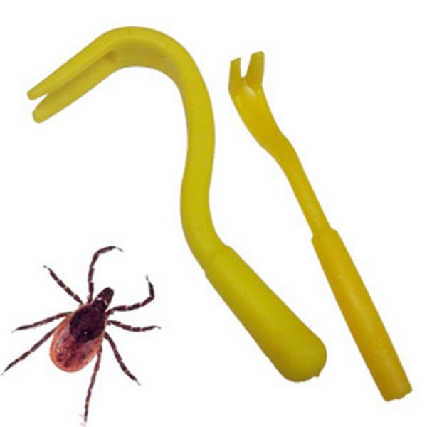 

Tick Twister Remover Hook Tool Portable Plastic Human Dog Pet Horse Cat Supplies Pack x 2 Sizes Yellow