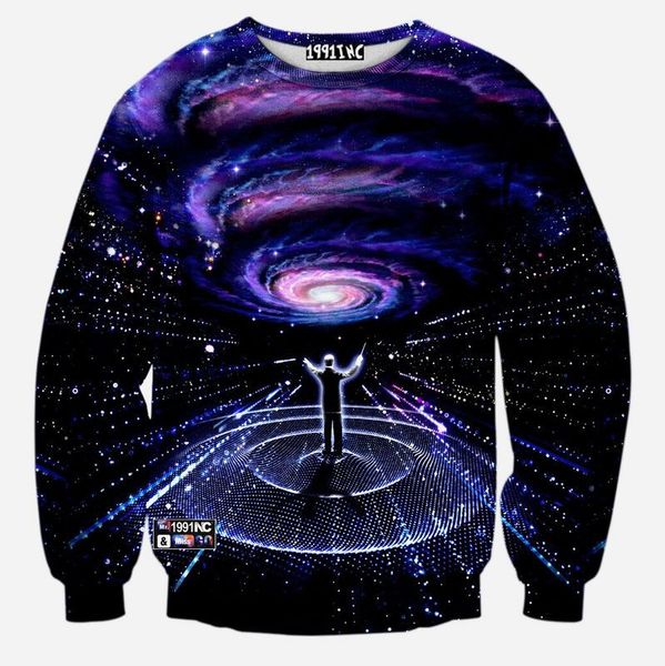 

wholesale-h&unique-galaxy space printed creative hoodies 3d men's sweatshirts autumn novelty 3d hoody clothes, Black