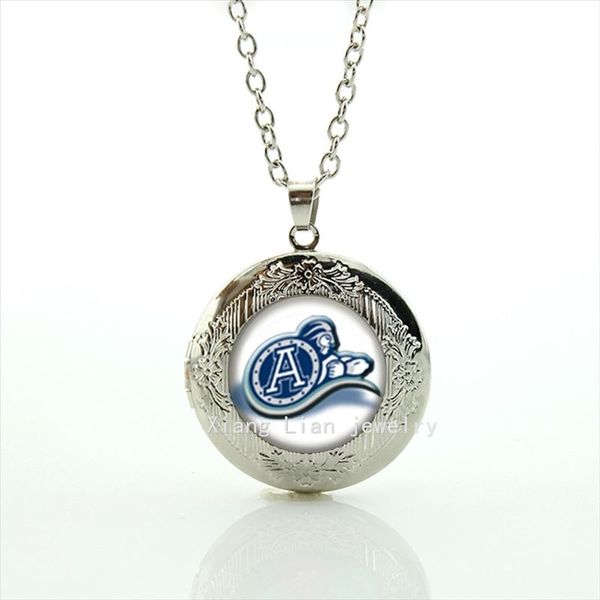 

Novelty interesting jewelry locket necklace Newest mix 32 sport rugby football team long chain necklace for men gift NF072