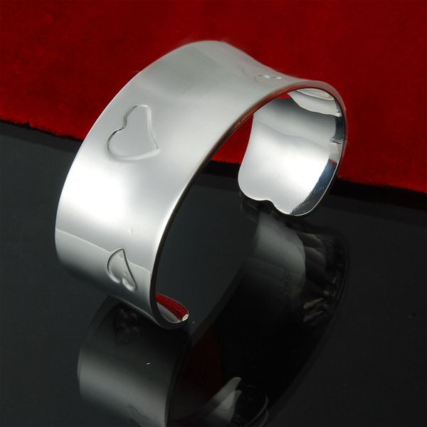 

фабрика прямая оптовая продажа стерлингового серебра 925 браслет инициация мода серебряный браслет ювелирные изделия манжеты браслеты для же, White