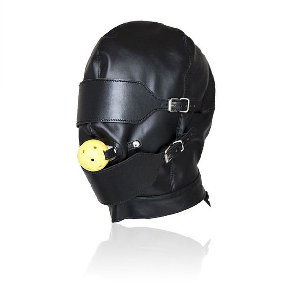 Anal Toys Hot Style UK Full Holdlyfle Mask Hood с шариком шарика кляп Fetish Gimp Toy #R172