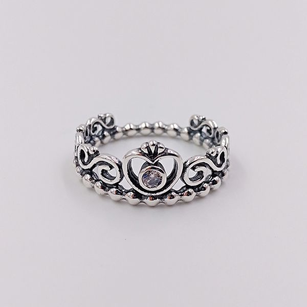 

Authentic 925 Sterling Silver Rings Princess Tiara Ring Fits European Pandora Style Jewelry 190880CZ
