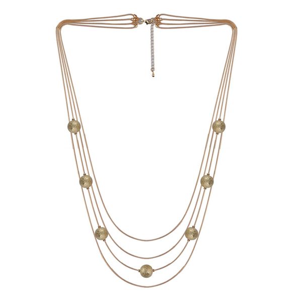 

four snake chain bead necklace factory price necklace fashion jewelry, Silver