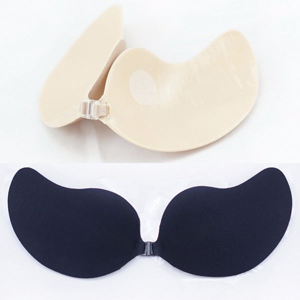 

wholesale-sexy women push up silicone bra bh stick on invisible self adhesive bras cup a b c d, Red;black