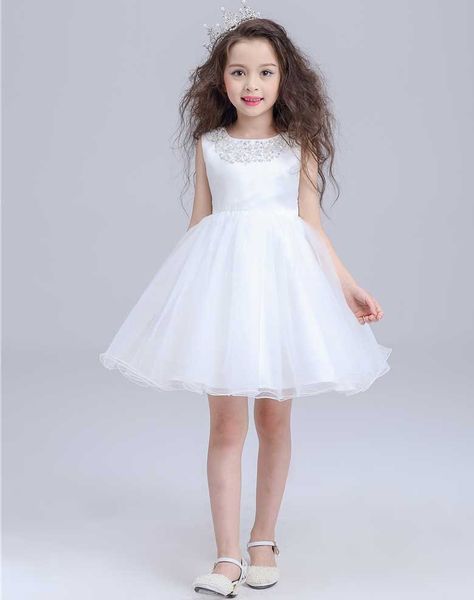 

2-12t flower girl wedding dresses girl tutu lace dress beaded tee big bow princess long dress ing, White;blue