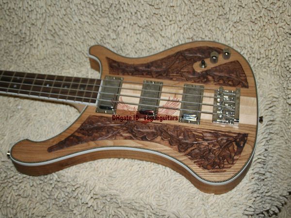 Custom 4003 Bass 4 струнная бас-гитара из дерева Ручная скульптура Электрический бас цветной VOS Специальное предложение Сделано в Китае, бесплатная доставка A1119