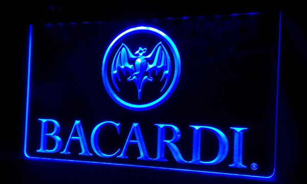 

LS306-б Bacardi Баннер Флаг неоновый свет Вход