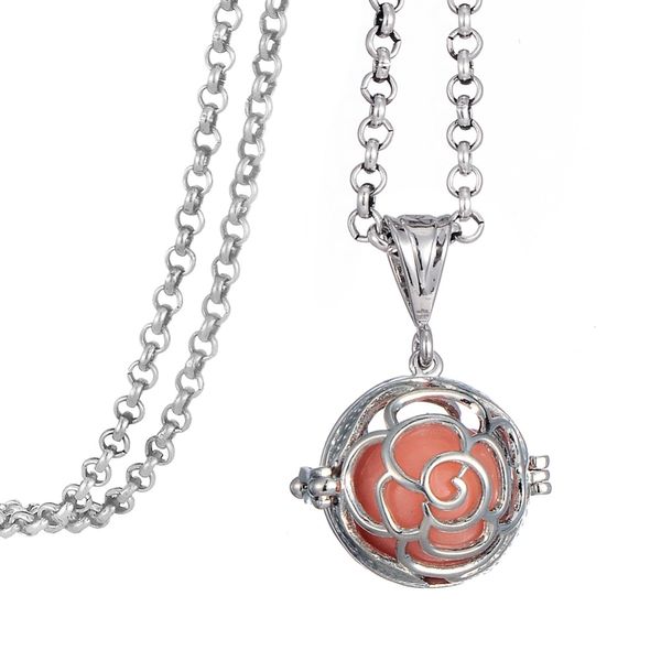 

silver tone flower of life zinc alloy aromatherapy essential oil diffuser necklace pendant locket