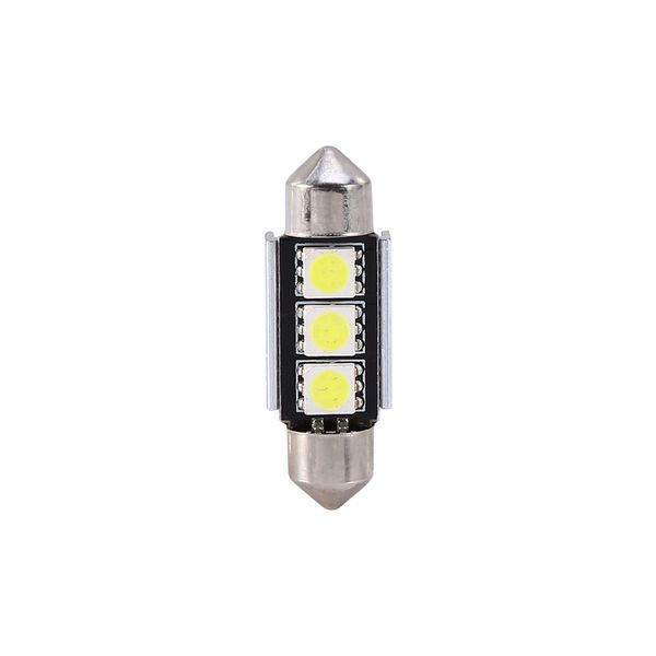 10pcs 36mm 3 LED 5050 SMD C5W 6418 CANBUS Error Free Dome Light Lamp Bulb White^