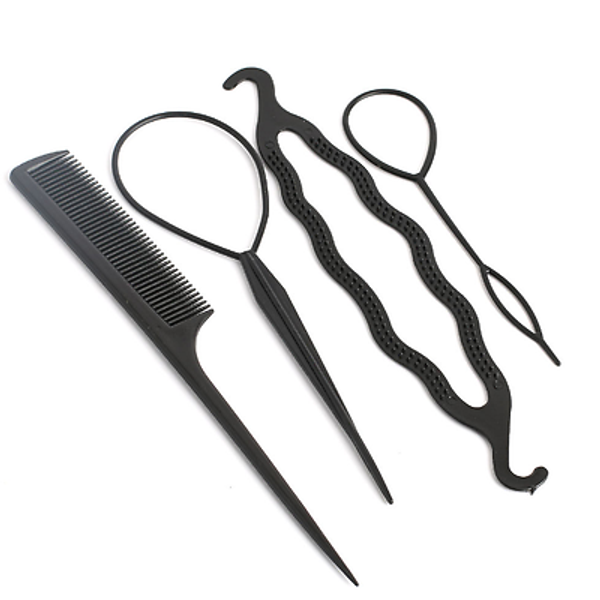 

4pc braiders hair twist styling clip stick bun maker braid tools hair braider #r48