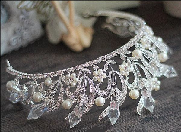 Schneekönigin-Kronen-Diademe für Hochzeit und Party, Haarschmuck, Mai-Style, kostenloser Versand, bester Verkauf