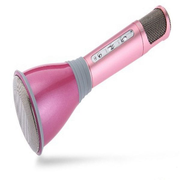 

2016Newest K068 Wireless bluetooth Microphone with Mic Speaker Condenser Mini Karaoke Player KTV Singing Record for samsung Iphone DHL