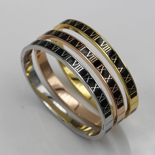 

the new rome digital black bracelet fashion female snap bracelet oil jewelry wholesale trade