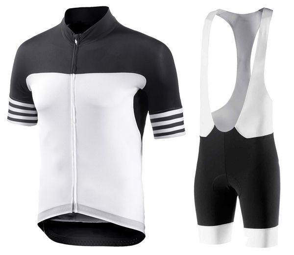 Maglia da ciclismo uomo Nero-Bianco Set 2024 Maillot Ciclismo Abbigliamento bici da strada Abbigliamento da ciclismo per bicicletta D11