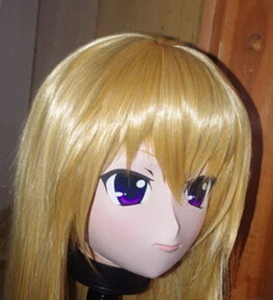 

высокое качество ручной работы женский силиконовая резина маска для лица косплей kigurumi маски трансвестит кукла япония kig аниме ролевые и, Black;red