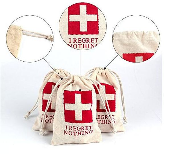 

новый свадебный похмелье комплект сумки 10 * 15 см хлопок свадьба пользу держатель сумка девичник украшения событие партия поставки