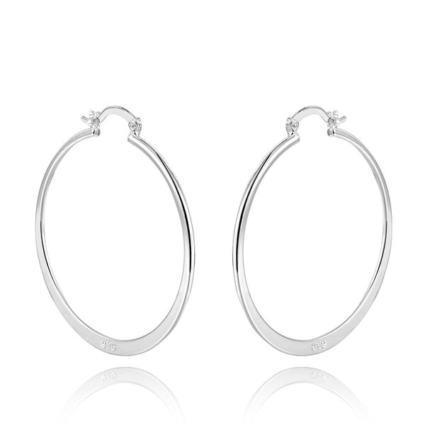 

wholesale 925 sterling silver large round hoop earrings 70cm dia. flat, Golden;silver