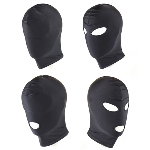 Quattro stile elastico nero spandex maschera del sesso occhi aperti bocca fetish bondage maschera partito giocattoli erotici giochi per adulti giocattoli del sesso per coppie 17901