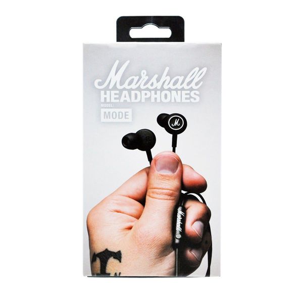 

Marshall MODE Headphones In Ear Headset Black Earphones With Mic HiFi Ear Buds Headphones Universal For Mobile Phones 30pcs