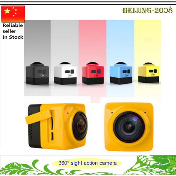 

куб 360 мини спорт действий камеры 360 градусов панорамный vr камеры встроенный wifi камеры h. 264 1280*1042 видео мини видеокамера с gvt100