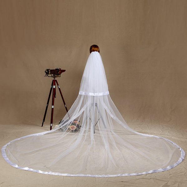 

новый горячий saling мягкий тюль 2 т лента край с расческой lvory белый свадебная фата собор фата три метра длиной, Black