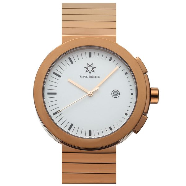 

french counter genuine sevenbriller fashion mens watch quartz steel waterproof watch, Slivery;brown