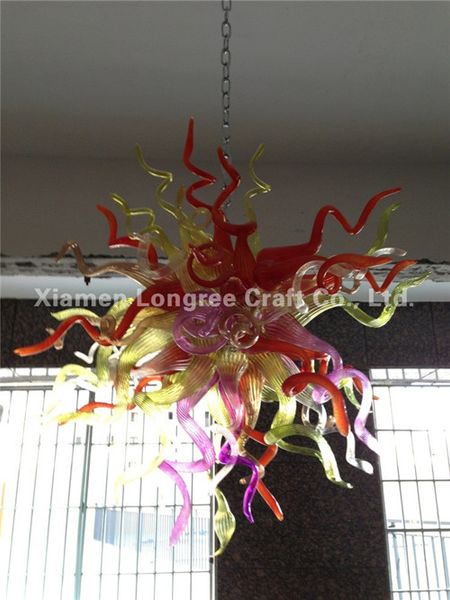 

100% hand blown glass chain chandelier china factory-outlet turkish murano glass pendant lamps for home