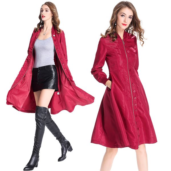 

fashion design women a-line dress single breasted elegant long sleeve dresses 10hy016, Black;gray