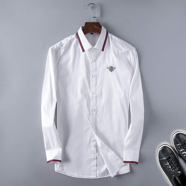 

2017 Марка мужская бизнес повседневная рубашка мужская с длинным рукавом полосатый slim fit camisa masculina социальные мужские рубашки новая мода рубашка #8510