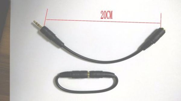 2PCS 3,5mm Stecker auf Buchse Audio Stereo Kopfhörer Verlängerung 26AWG 20CM Kabel