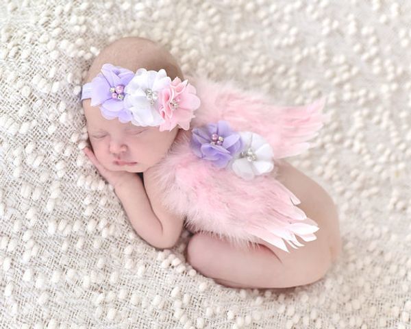 

крылья ангела новорожденных аксессуары фотографии реквизит набор baby angel fairy белый перо крыло костюм фото prop купидон atrezzo baby, Slivery;white