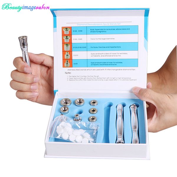 

diamond dermabrasion mircrodermabrasion with 9 tips 3 wands cotton filter for replacements beauty device