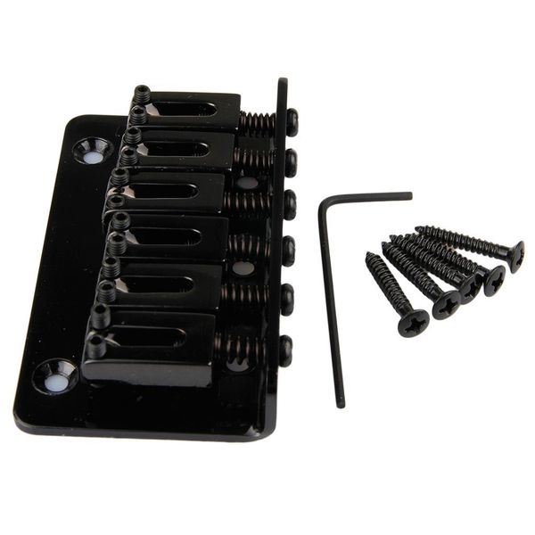 

Черный 6 струнный электрогитара мост Hardtail мост 10.5 мм строка пространство