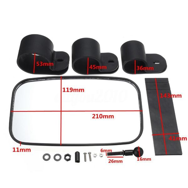 

1.5/1.75/2 inch black rear mirror for atv utv offroad