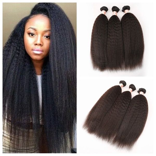 Malaysian Kinky Straight Hair Weft Hair Weaves Best Afro G Easy