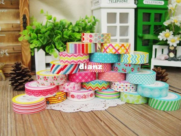 

fashion flower dots cartoon washi masking tape adhesive decoration japan paper tapes