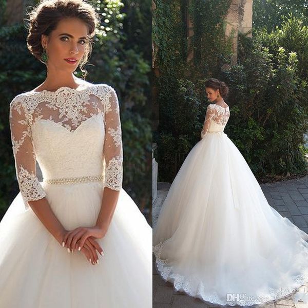 Discount Vintage Lace Millanova 2020 A Line Wedding Dresses Bateau