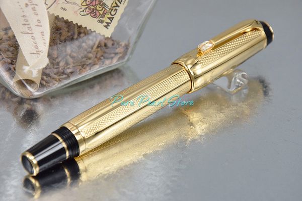 

Pure Pearl MBohemia High Quality Office School Stationery Golden Net Pattern and Golden Clip Luxury Roller Ball Pen