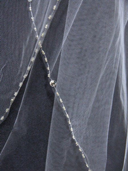 

new saling real image beautiful beaded edge two layer with comb ivory white elbow wedding veil bridal veils, Black