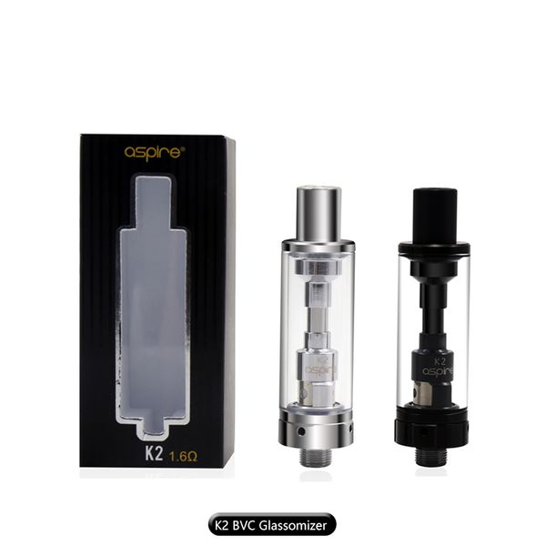 

with original aspire 100% tank (bvc) coils 1.8ml capacity starter glassomizer organic 1.6 ohm bvc kit aspire cotton k2 k2 pcgrl