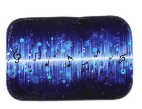 40 * 60 cm Azul Símbolo Da Música Tapetes de Banho Anti-Slip Tapetes Coral Fleece Tapete Para O Banheiro Do Quarto Capacho Online