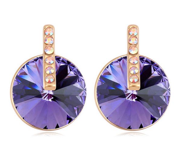 

earrings jewelry fashion women luxury brief austrian crystal 18k gold plated stud earrings wholesale ter095, Golden;silver