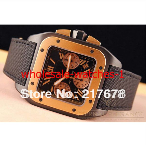 

2016 luxury sapphire 100 w2020004 3104 black dial stainless steel automatic men's watch watches no chronograph, Slivery;brown