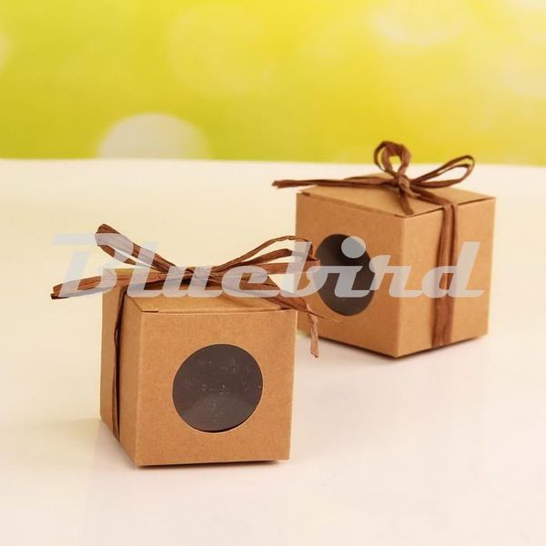 Großhandel - Neuer Stil, quadratisch, einzelne Cupcake-Box, Kraftpapier, einzelne Kuchenboxen, Geschenkbox für große und kleinere Partys, Größe 12 Stück