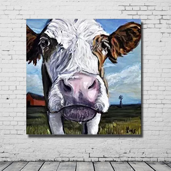2019 China Wholesale Price Cow Painting Modern Canvas Art Pictures