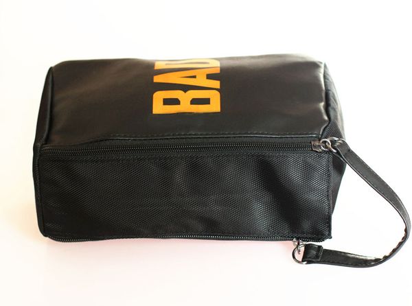 

professional cosmetics bag travel toiletries bag shaving bag 100 %brand new we55 designer big pu black leather organzie case