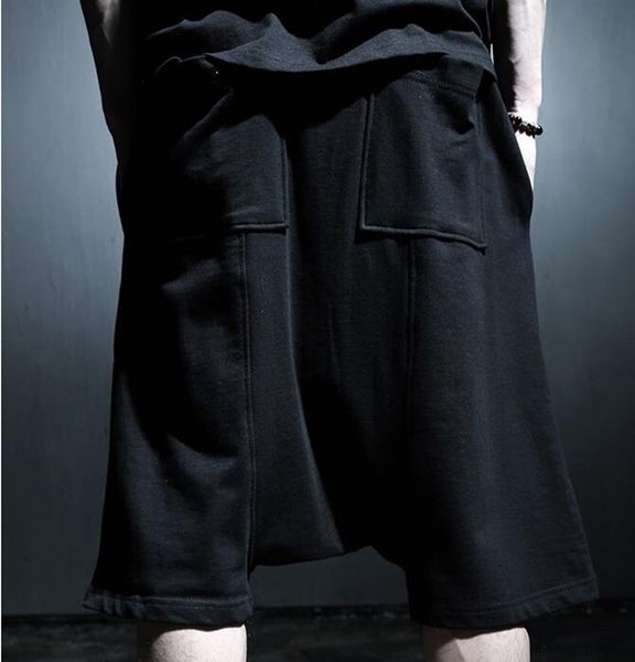 

new men's fashion personality han edition stylist leisure haroun pants crotch trousers non-mainstream shorts big yards / 27-42, White;black