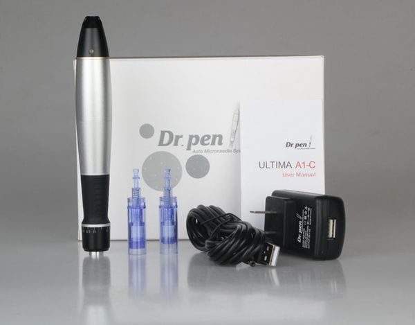 A1-C Dr. Pen Derma Pen Авто Микро игольная система Регулируемая длина игл 0.25мм-3.0мм Электрический DermaPen Штамп 10 шт. / Лот