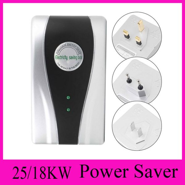 UK EU AU US Plug New Power Saver Elettricità Scatola di risparmio energetico Risparmio energetico Spine US / UK / EU 90V-250V 18KW 25KW Logo di supporto personalizzato